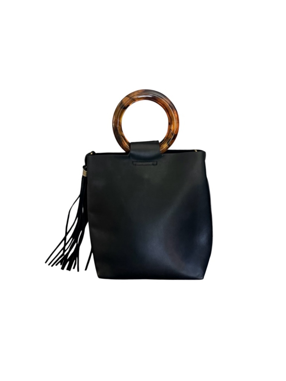 Anthropologie Vegan Leather Faux Suede Tassel